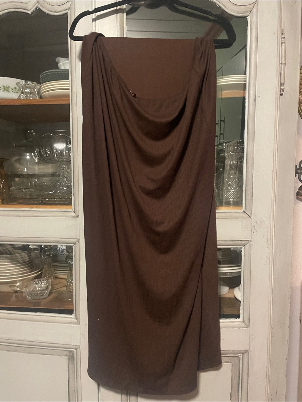 New never worn-Auden Solid Brown long skirt - Picture 3 of 3